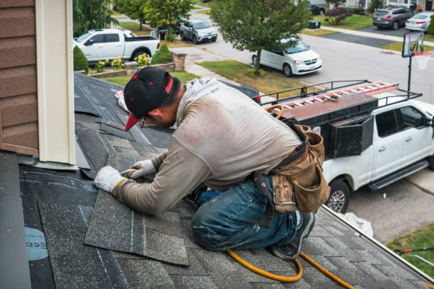 Professional Storm Damage Roof Repair technician working in Leander, TX